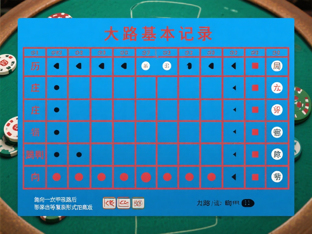 大路是最基础的记录方式，它将历局的庄、闲结果以一个