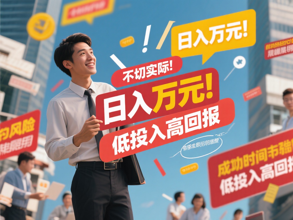 初学者常常被一些“不切实际”的广告所误导，例如“日